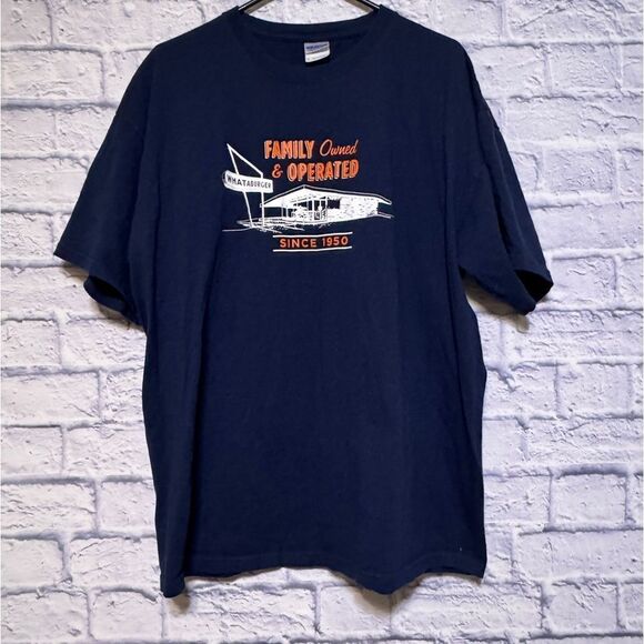 Whataburger Restaurant Family Convention 2011 Souvenir Blue T Shirt Size XL - Picture 1 of 11